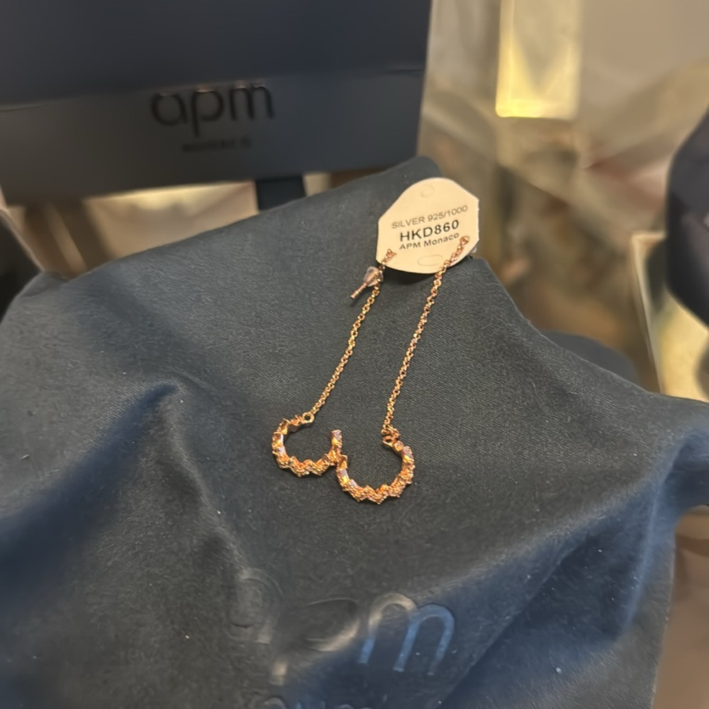 Authentic APM Rose Gold Ear String Set - Picture 2 of 10